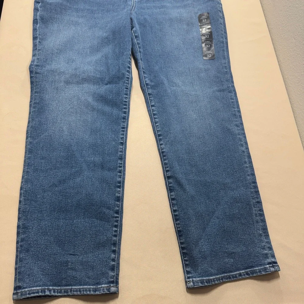 J.Crew‎ Curvy Stovepipe Jeans Signature Stretch Blue Size 32 Casual Classic NWT